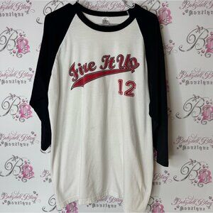 Johnny Reid top genuine Jerico long sleeve jersey style Black White XXL